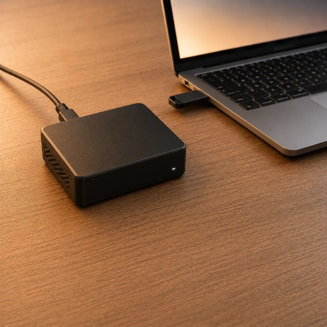 Bitcoin Node Setup — Bitcoin node and MacBook workspace